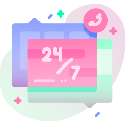 24 hours support icon