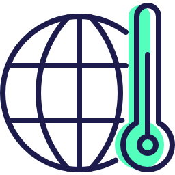 opwarming van de aarde icoon