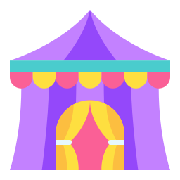 Circus tent icon