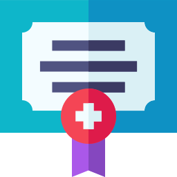 Medical certificate icon