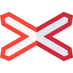 Level crossing icon