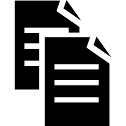 Copy two paper sheets interface symbol icon