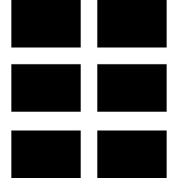 symbole d'interface de structure de conception de six rectangles Icône