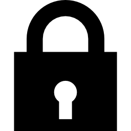 Locked padlock security interface symbol icon