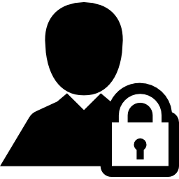 Lock user symbol icon