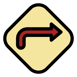 Direction sign icon