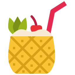 cocktail all'ananas icona