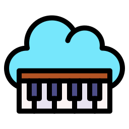 Music cloud icon