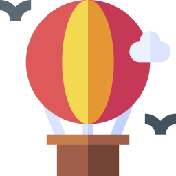 Hot air balloon icon