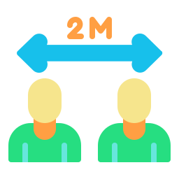 distanciation sociale Icône