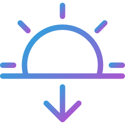 le coucher du soleil Icône