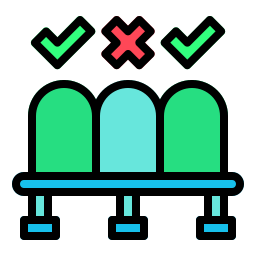 distanciation sociale Icône