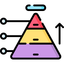 diagramme pyramidal Icône