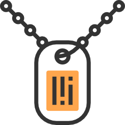 Army dog tag icon