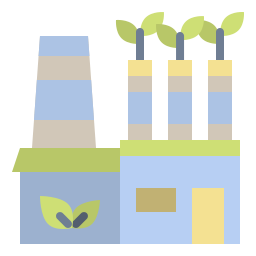 Green factory icon