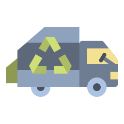 Recycling truck icon