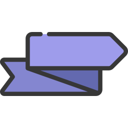 Ribbon folds icon