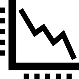 symbole graphique d'entreprise décroissant Icône