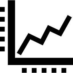 graphique de la ligne ascendante Icône