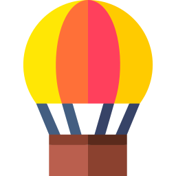 Hot air balloon icon