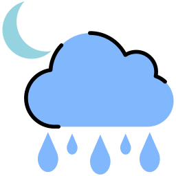 Night rain icon