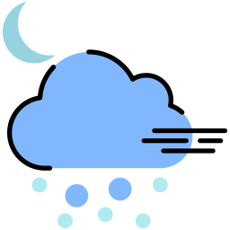 Night snow icon