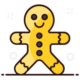 Gingerbread man icon