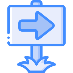 Direction sign icon