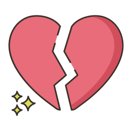 Broken heart icon