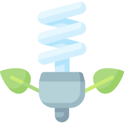 luce a risparmio energetico icona