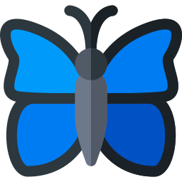 Blue morpho icon