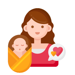 Mother and daughter icon