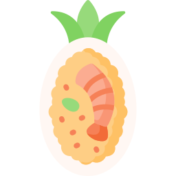 Pineapple fried rice icon