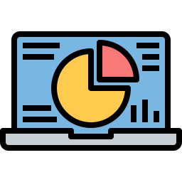 Graph pie icon