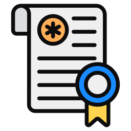 Medical certificate icon