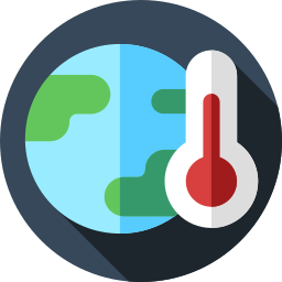 il riscaldamento globale icona