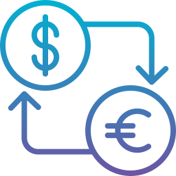 cambio di valuta icona