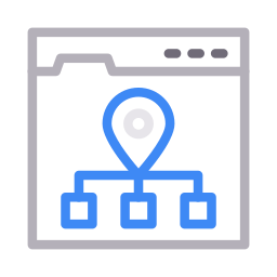 local na rede internet Ícone