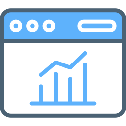 graphique linéaire Icône