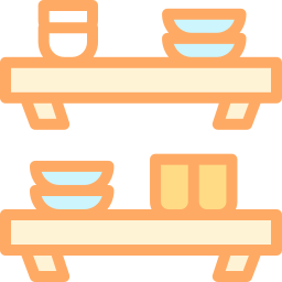 Kitchen shelves icon