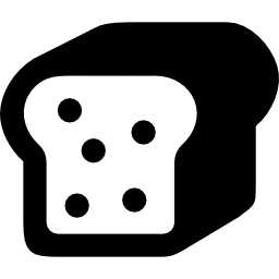 Bread piece with seeds icon