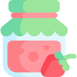 Strawberry jam icon