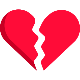 Broken heart icon