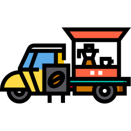 Coffee truck icon