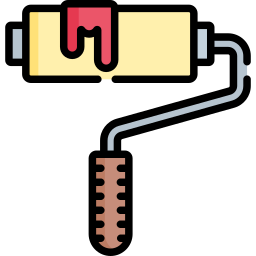 rullo per dipingere icona