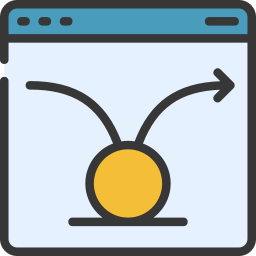 Bounce rate icon