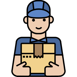 Delivery boy icon