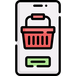 Mobile shopping icon