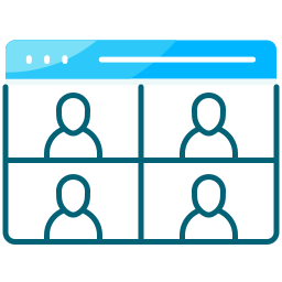 réunion en ligne Icône
