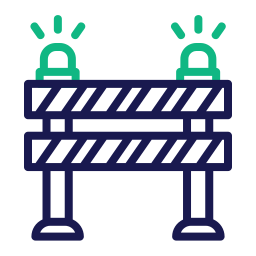 Road barrier icon